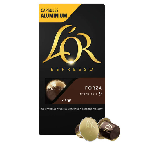 L'Or Espresso Café Forza intensité 9 x10 capsules 52g