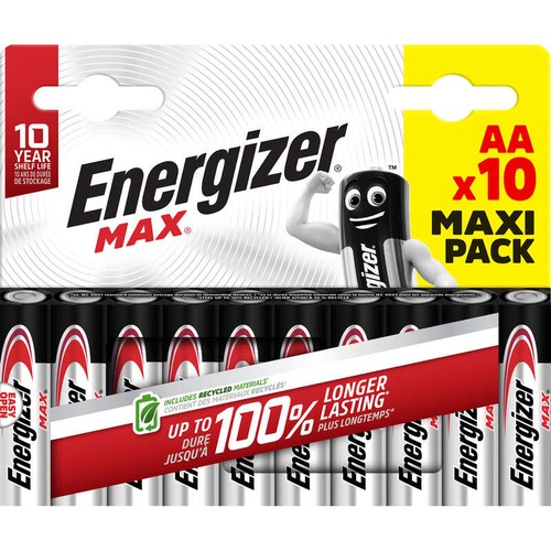 Energizer Max Pile Alcalines Energizer Max Aa/Lr6 x10