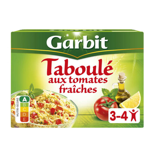 Garbit Taboulé aux tomates fraîches, menthe, citron & huile d'olive 525g