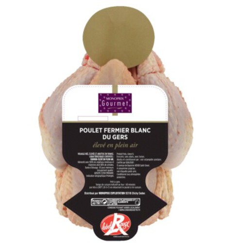 Monoprix Gourmet poulet fermier blanc du gers label rouge 1.5kg