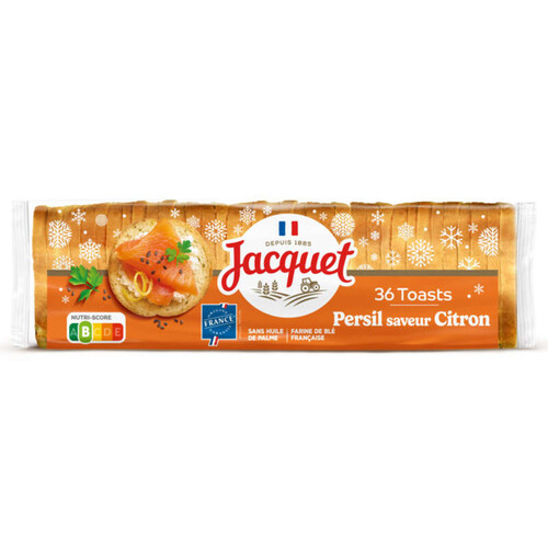 Jacquet Canapés Pour Le Saumon, Toasts Au Persil Saveur Citron 250G