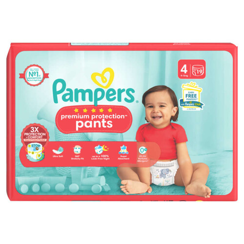 Pampers Premium Protection Pants Couches Culottes CP T4 x19