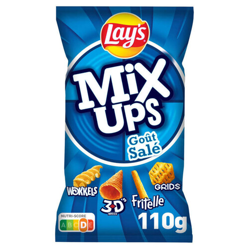Lay's - MixUps - Biscuits apéritif saveur nature - Le sachet de 110g