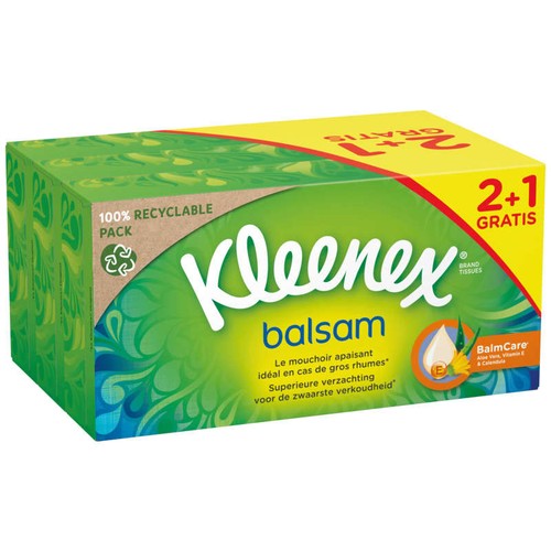 Kleenex Mouchoirs Boîte Balsam (2+1 Gratuit)