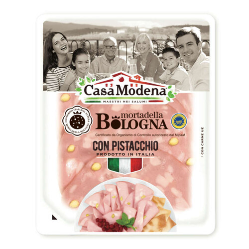 Casa Modena mortadella bologna con pistacchio igp 125g