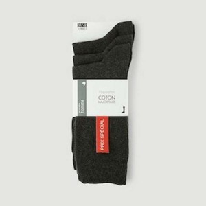 Monoprix Lot De 3 Paires De Chaussettes En Jersey Anthracite T43/46
