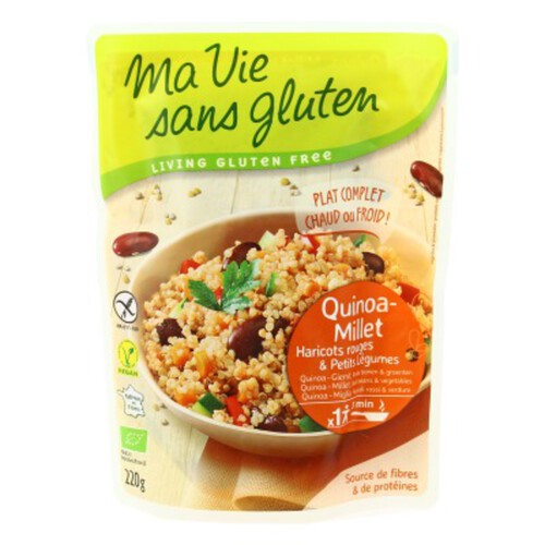 [Par Naturalia] Ma Vie Sans Gluten Quinoa Millet Haricots Rouges & Petits Légumes Bio 220g