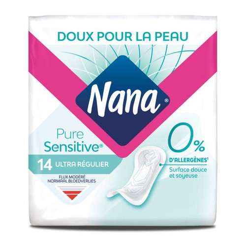 Nana Pure Sensitive Serviettes Ultra  Régulier x14