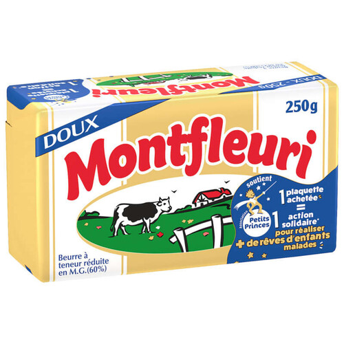 Montfleuri Beurre Doux Avec 60% De Matières Grasses 250G