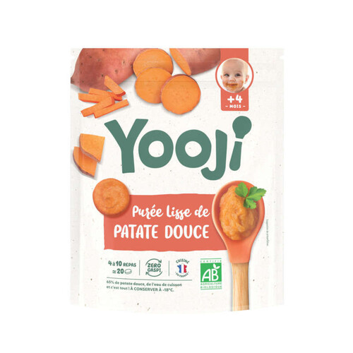 Yooji Purée lisse de Patate douce dès 4 mois Bio 400g