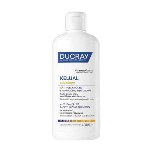 Ducray Kelual Squanorm Shampoing Traitant Hydratant Pellicules Sèches 400ml
