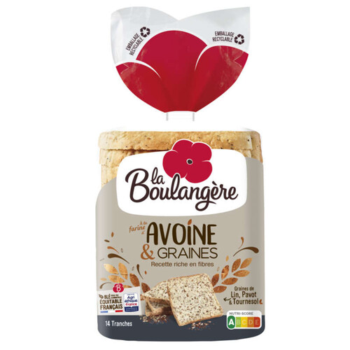 La Boulangère Pain de Mie Avoine et Graines 500g