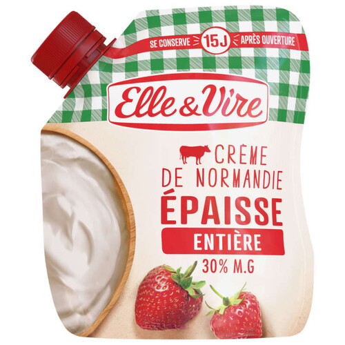 Elle&Vire Crème De Normandie Épaisse Entière 30% De Matière Grasse 33cl