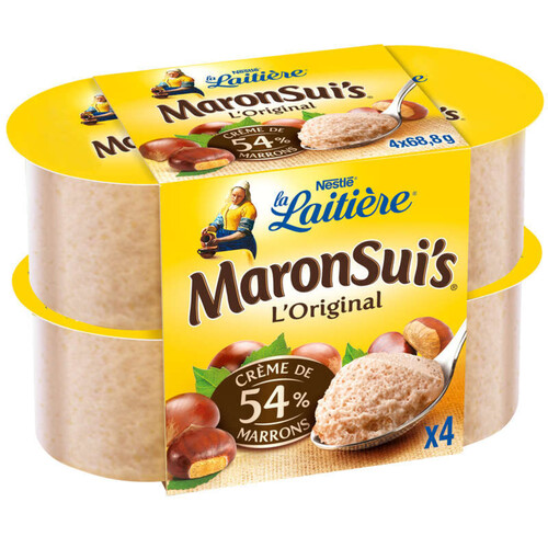 LA LAITIERE Maronsui's mousse crème de marrons 4x68,8g