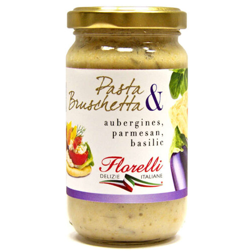Florelli sauce À base d'aubergines, parmesan, basilic 190g.