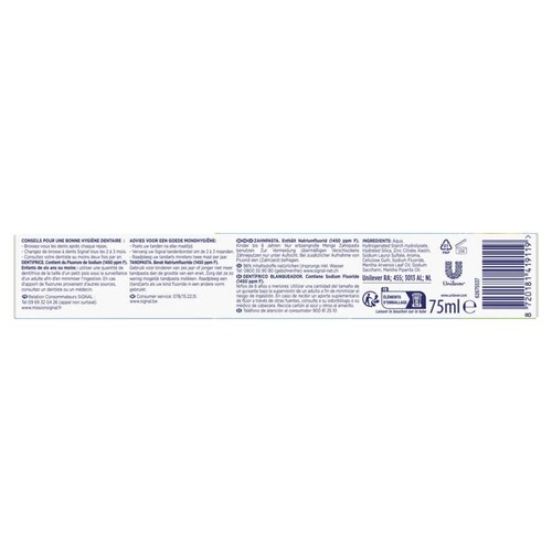 Signal Intégral 8 Dentifrice Blancheur prébiotique 75ml
