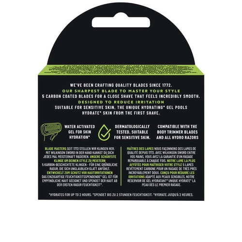 Wilkinson Sword lames hydro trim & shave x3