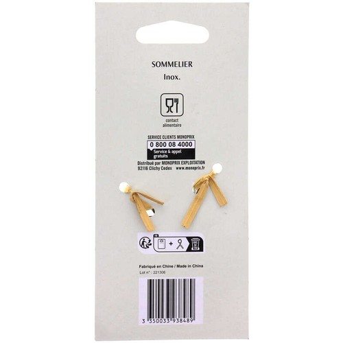Monoprix Sommelier Inox Double Pull