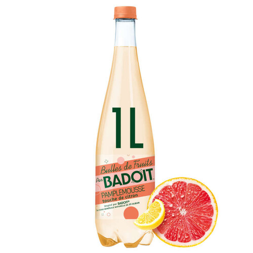 Badoit Eau Gazeuse Aromarisée Pamplemousse Citron 1 L