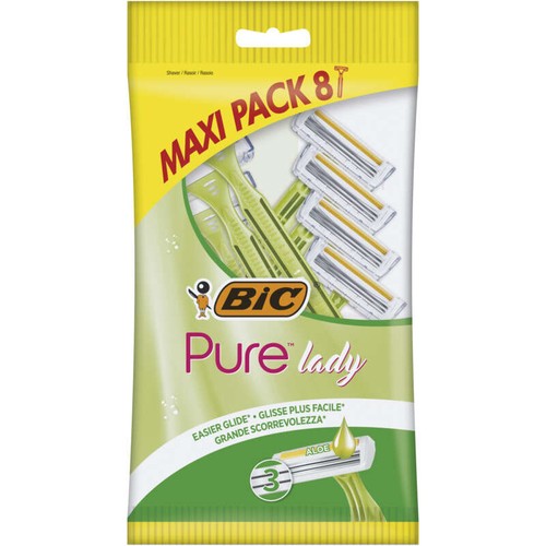 Bic Rasoirs Jetables Pure Lady Femme Aloe Vera x8