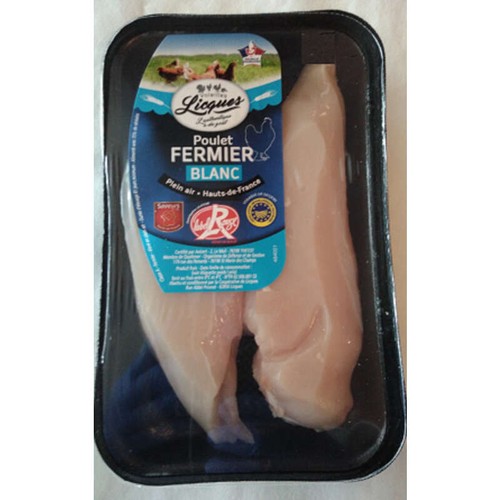 Volailles de Licques Poulet fermier blanc Label rouge x2 - 400g