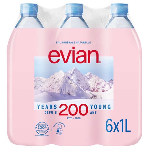 Evian Eau minérale naturelle 6x1L