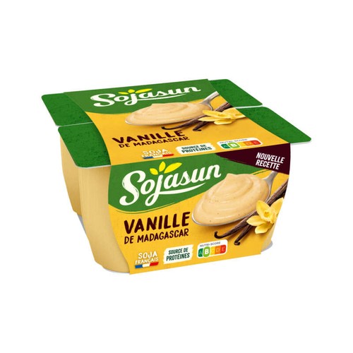 Sojasun Dessert Végétal Saveur Vanille 4x100g