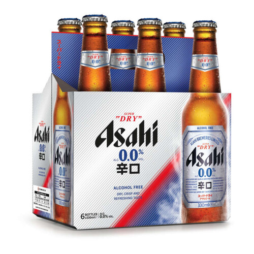 Asahi super dry 0.0 btle 6x33cl