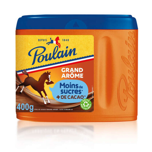 Poulain chocolat en poudre grand arôme de sucres 400g