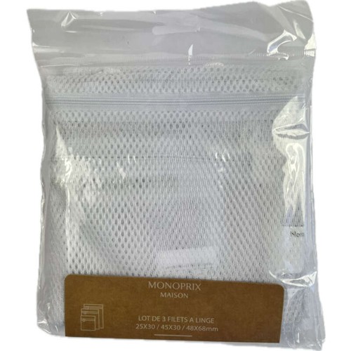 Monoprix Maison Lot de 3 Filets à linge