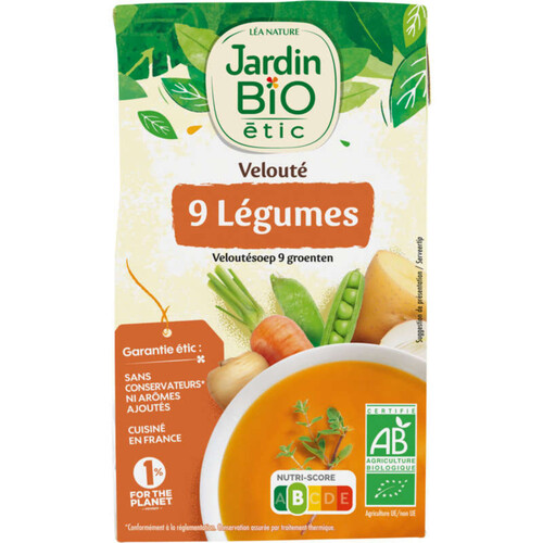 Jardin Bio Velouté Douceur 9 Légumes, Bio 1l