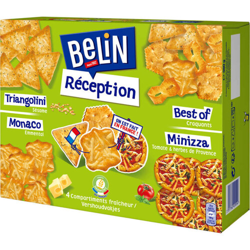 Belin Réception assortiment Biscuits Apéritifs Crackers 380g