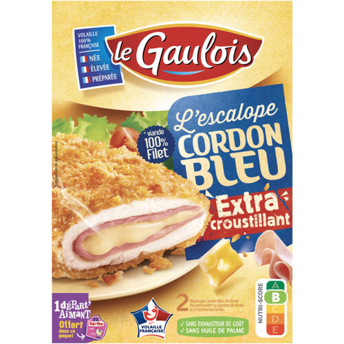 Le Gaulois escalopes cordon bleu Extra Croustillant x2