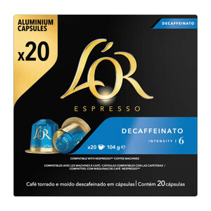 L'Or Espresso Café Decaffeinato intensité 6 x20 capsules 104g