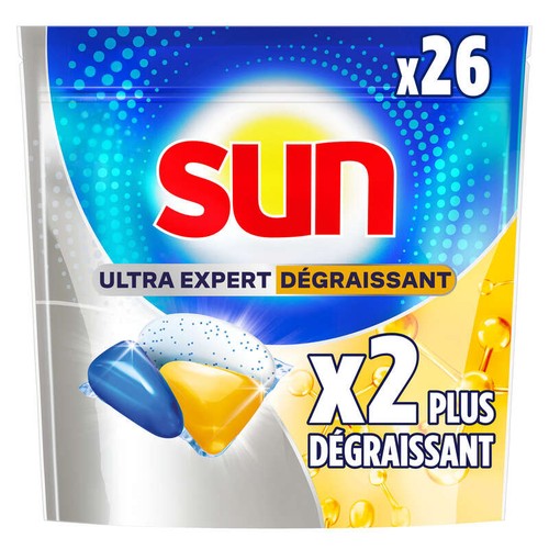 Sun Tout en 1 Ultra expert Dégraissant x26 Capsules