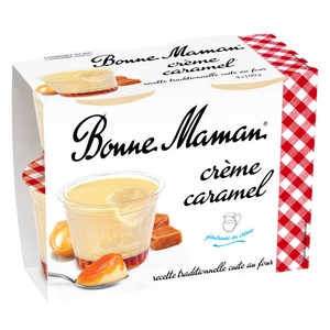 Bonne Maman Crème aux œufs frais, caramel 4x100g