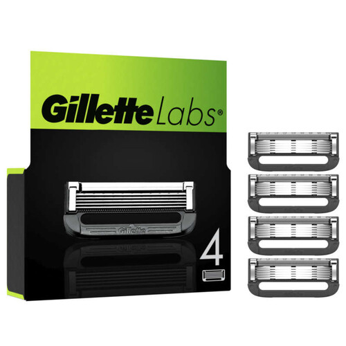 Gillette Labs Recharges de Lames exfoliantes x4