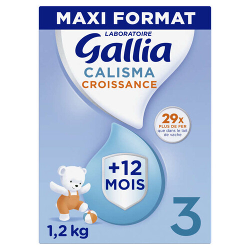 Gallia Lait De Croissance En Poudre 12M 3X400G