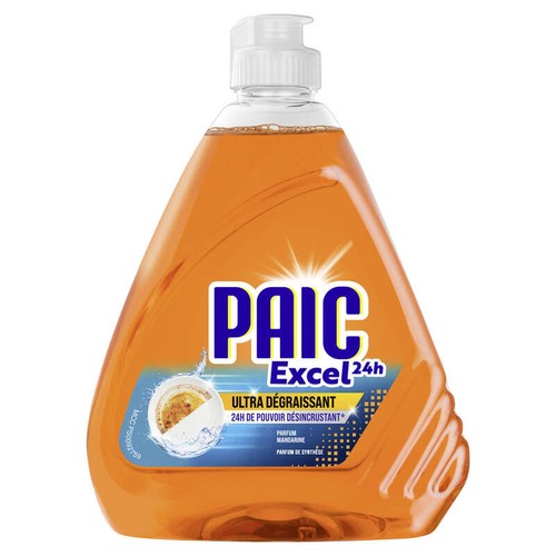 Paic Excel Liquide Vaisselle Défi 24H Orange 500ml