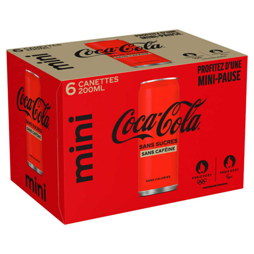 Coca-Cola sans sucres sans caféine Slim Mini Frigo 6x20cl