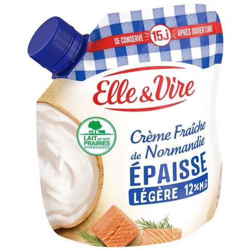Elle & Vire Crème De Normandie Épaisse Légère 12% de Mg 33cl