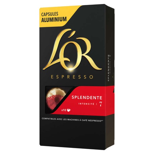 L'Or Espresso Café Splendente intensité 7 x10 capsules 52g