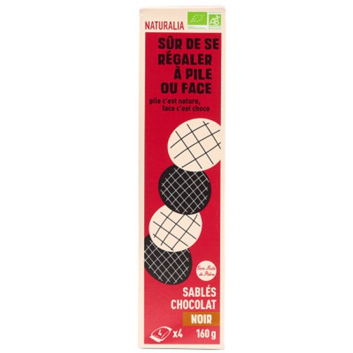 Naturalia Sablés Chocolat Noir x4 160g