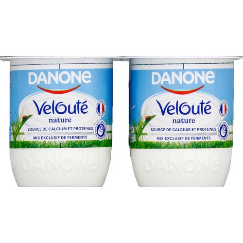 Danone Velouté Yaourt Brassé Nature 4x125g