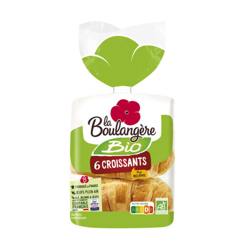 La Boulangère Croissants Pur Beurre Bio 250G