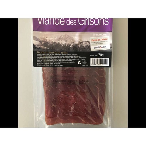 Viande séchée des grisons 70g