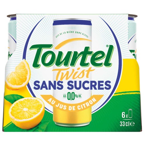 Tourtel Twist sans sucre au jus de citron 6x33cl