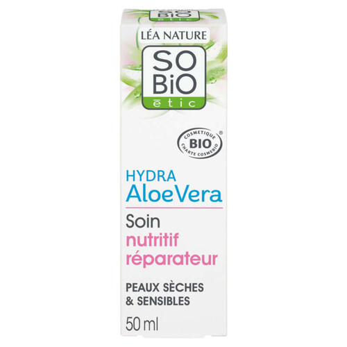 SO'BiO Étic Soin Nutritif Réparateur Hydra Aloe Vera 50ml