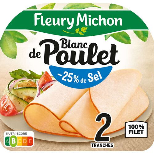 Fleury Michon Blanc De Poulet -25% De Sel X2