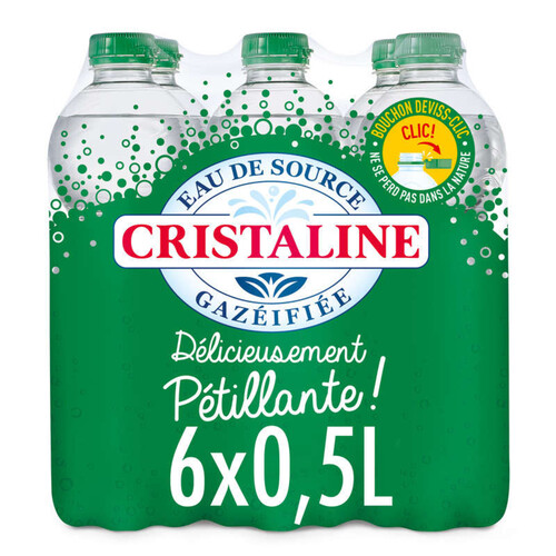 Cristaline Eau De Source Gazeifiee 6x 50 cl